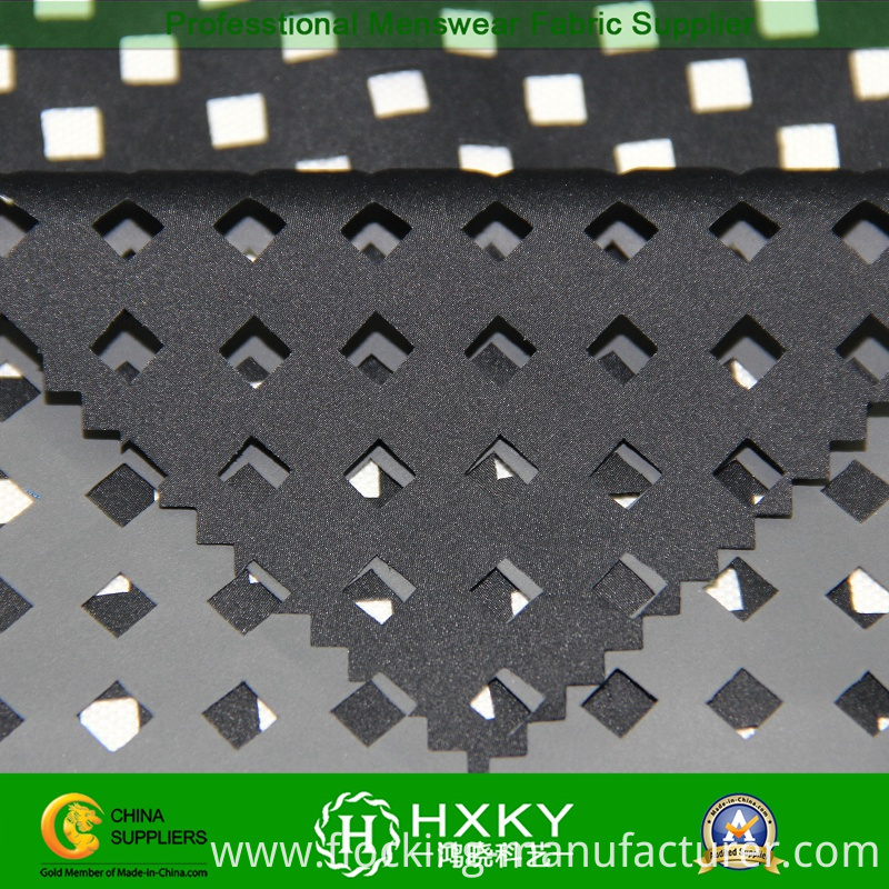 Coated Poly Pongee Fabric with Perforated Design
